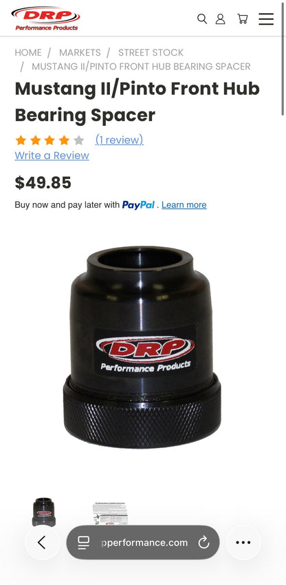 Wilwood 2" Drop Spindle/ Forged Billet Hub Fully Assembled Combo