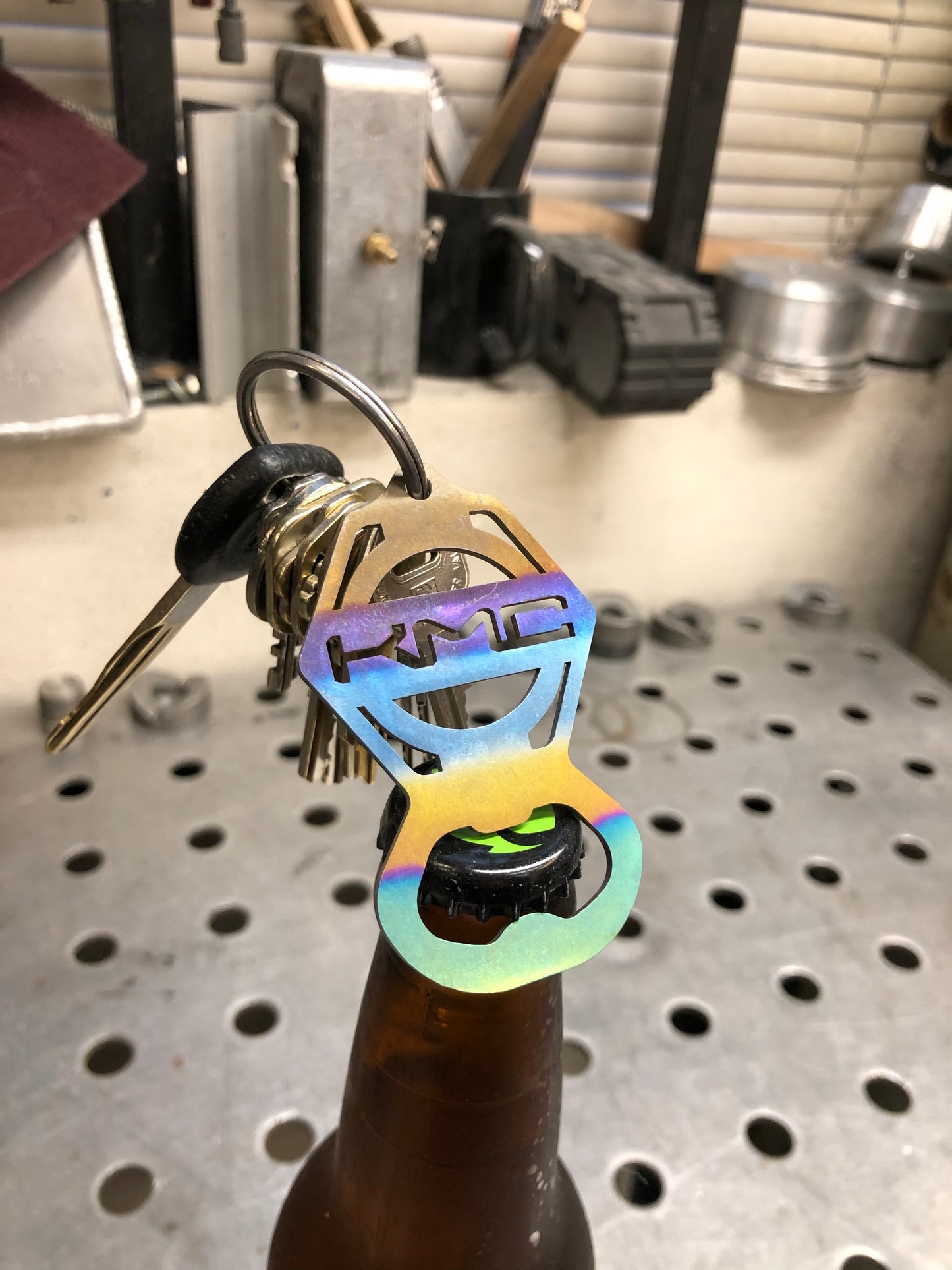 Titanium Bottle Opening Keychain